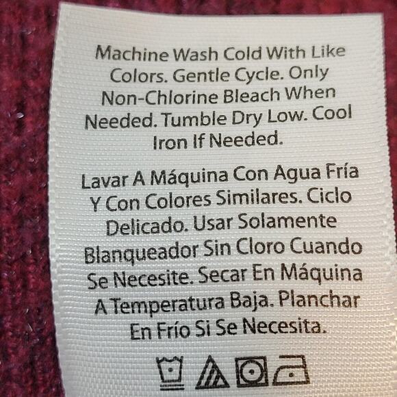 411 Time & Tru Womens High Rise Waist Wide Leg Pants Sz L Wine Red - Picture 4 of 4